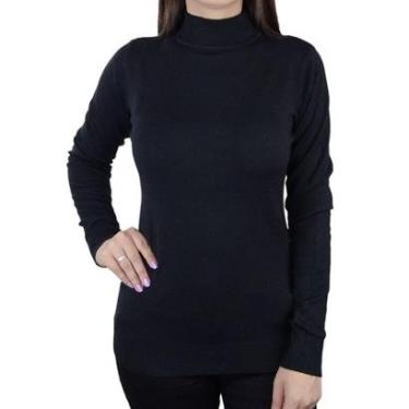 Imagem de Blusa Feminina Facinelli By Mooncity Tricot Preta - 650945-Feminino