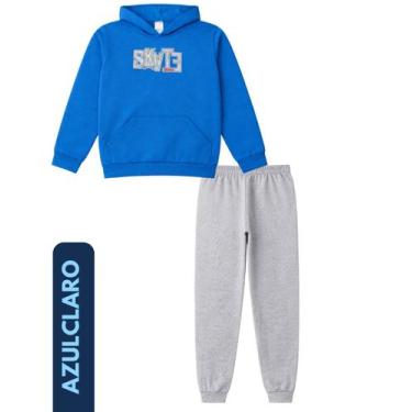 Imagem de Conjunto Moletom Infantil Juvenil Masculino Blusa e Calça Flanelado, c