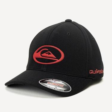 Imagem de Boné Quiksilver Aba Curva Domed Logo Checker SM26 Preto, Preto, M