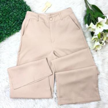 Imagem de DOUTORAS MODAS Calça Pantalona Alfaiataria Com Bolso na Lateral 98, Be