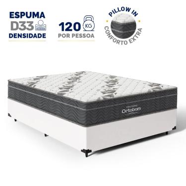 Imagem de Cama Box com Colchão de Espuma D33 Ortopédico Ortobom Airtech 100 Casal