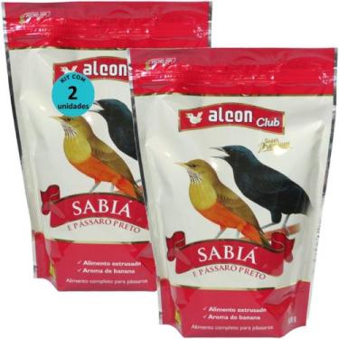 Imagem de Alcon club sabiá e pássaro preto super premium 500g kit com 2