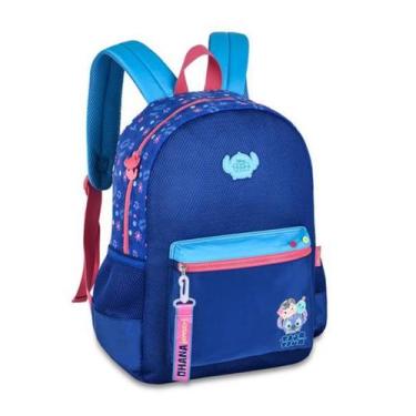 Imagem de Mochila Juvenil Disney Stitch Bolsa Escolar Infantil Ohana