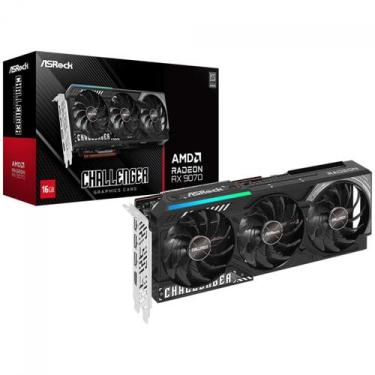 Imagem de Placa de Vídeo ASRock AMD Radeon RX 9070 Challenger, 16GB, GDDR6, FSR,