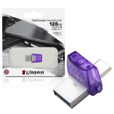 Imagem de Pen Drive 128gb Usb 3.2 MicroDuo Tipo C/Tipo A DataTraveler DTDUO3CG3/