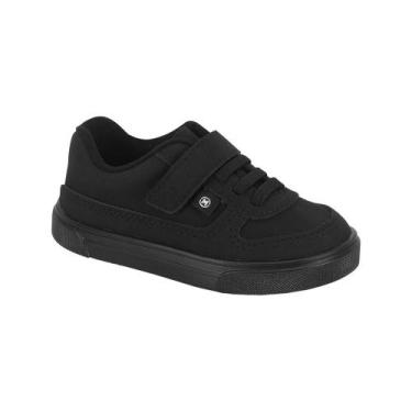 Imagem de Tênis Molekinho Infantil tiras autocolantes Confortável Preto, Preto, 