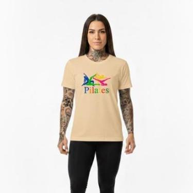 Imagem de Camiseta Feminina Algodão Premium PILATES Treino-Feminino