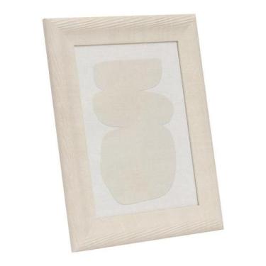 Imagem de Porta Retrato Decorativo Bege 15x20cm Em Poliestireno E Vidro - Casa H