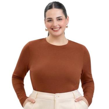 Imagem de Blusa Feminina Manga Longa In Colors I60040, Marron, EG