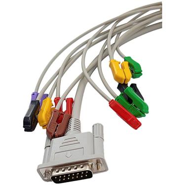 Imagem de Cabo Paciente 10 Vias Macrosul Tipo Garra Iec para Eletrocardiógrafo Compatível com Bio...