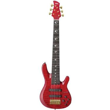 Imagem de Baixo Yamaha TRBJP2 John Patitucci 6C Ativo Dark Red, Vermelho