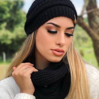Imagem de Gorro Bombom Tricô de Minas Gerais PRETO - Girassol
