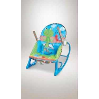 Imagem de Cadeira de Descanso Bebê Musical até 18kg Azul - Congratulations Store