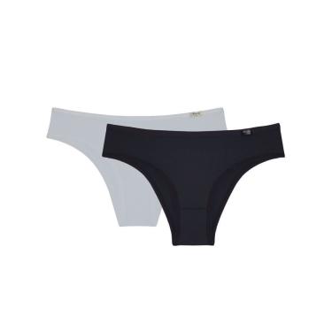 Imagem de Kit 2 Calcinhas Biquíni Sloggi Classic Mini Microfibra Preto e Branco