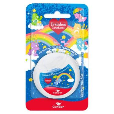 Imagem de Condor Fio Dental Ursinhos Carinhosos 50m Com Cera, Sabor Menta e Limp