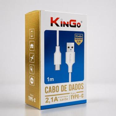 Imagem de Cabo USB/Tipo C 1 Metro Branco Kingo