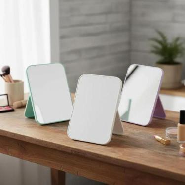 Imagem de Espelho de mesa para maquiagem dobrável e portátil - NoBrand, Cor Alea