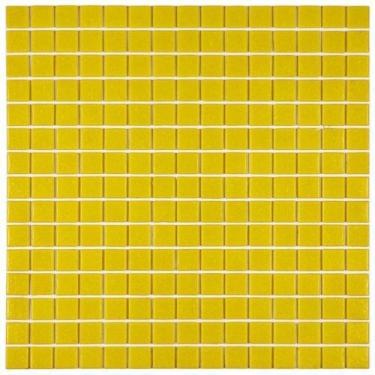 Imagem de Kit 1m² Pastilha de Vidro Fosca 32cm x 32cm Amarelo Glass Mosaic