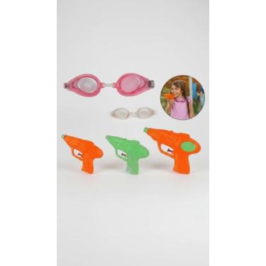 Imagem de Kit 10 Pistola Lança Água + 10 Óculos Natação - Congratulations Store