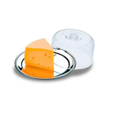 Imagem de Conj para queijo brinox prato inox 23cm 2 pcs petunia 1527123