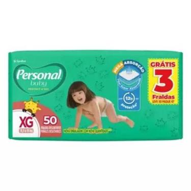 Imagem de Fralda Descartável Personal Baby Pacote Hiper Econômico, XG Com 50