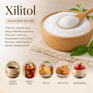 Imagem de Xilitol Adoçante em Cristais a Granel 1kg Origem Vegetal - Naturalli