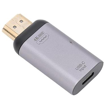 Imagem de Adaptador USB, adaptador de liga de alumínio tipo C HD 4K Mesmo modo de tela para Android Q para para operacional(Tipo-C fêmea para HDMI macho)