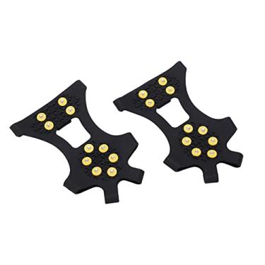 Imagem de Grampos para 10 dentes, boa durabilidade Grampos leves para escalada ao ar livre com 10 dentes À prova de ferrugem para esqui ao ar livre(Código M)