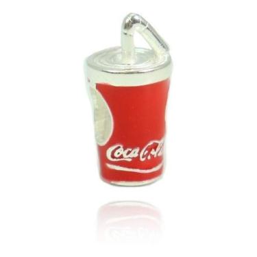 Imagem de Berloque Charms Prata Legitima 925 Cola Coca Refrigerante