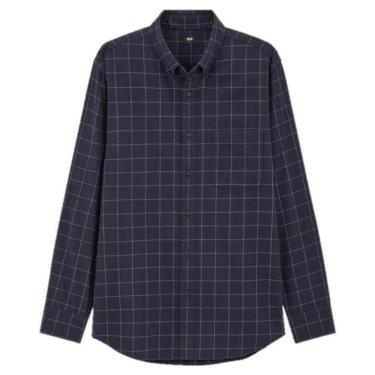 Imagem de Camisa Flanelada Xadrez Uniqlo Extra GG Azul
