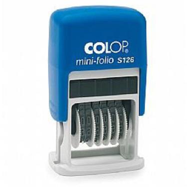 Imagem de Carimbo Mini Numerador Colop Azul