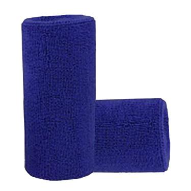 Imagem de Munhequeira Toalha Grande 15 cm 2 Unidades cor Azul