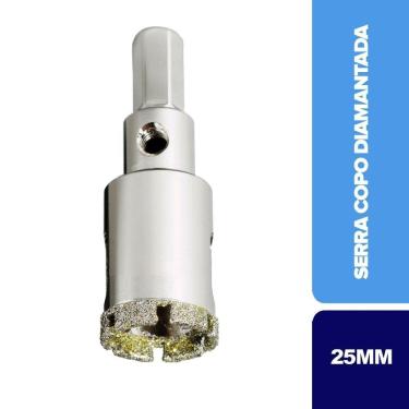 Imagem de Serra Copo Diamantada Cortag Porcelanato 25mm