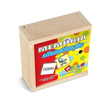 Imagem de Carlu Brinquedos - Alfabetização Jogo da Memória 40 Peças, 3+ Anos, Multicor, 1038