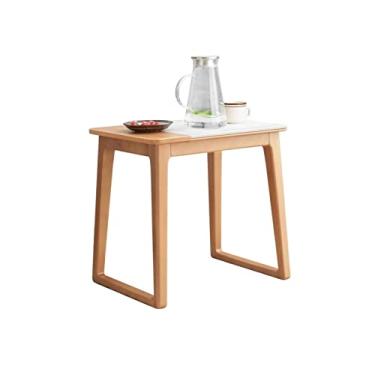 Imagem de Mesa lateral mesa lateral mesa lateral de madeira mesa de armazenamento multifuncional simples sofá mesa lateral mesa de centro pequena, mesa de chá de madeira mesa de centro