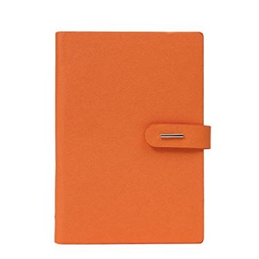 Imagem de SEIWEI A5 Fichário de couro PU caderno com 6 furos 100 folhas de papel para alvar bolsos para cartões e porta-canetas, escritório, escola, artigos de papelaria