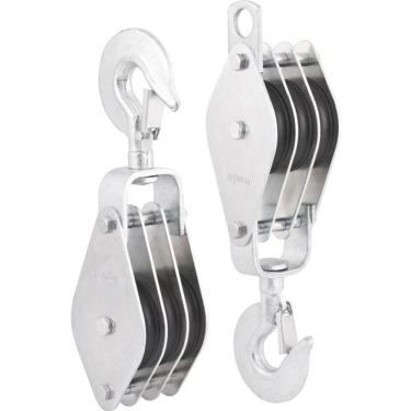 Imagem de Moitão Para Elevação De Carga 45mm 3 Roldanas 650 Kg Vonder