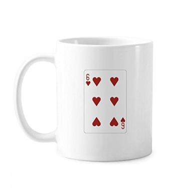 Imagem de Caneca de cerâmica com 6 cartas de baralho de cerâmica para café e porcelana