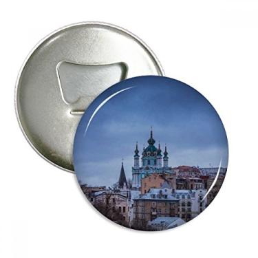 Imagem de Emblema multifuncional com ímã de geladeira e céu azul Castle Clouds