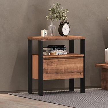 Imagem de Mesa de Cabeceira Industrial 1 Gaveta M122 Foscarini Preto/solanum