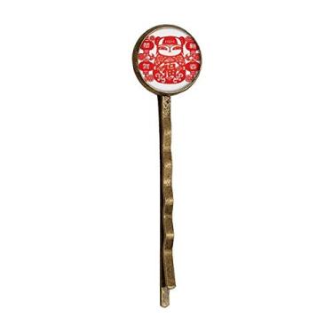 Imagem de Red Girl — Chapéu de cabelo de metal retrô com corte de flor