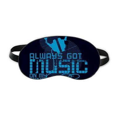 Imagem de Blue Headset Music Crazy Pattern Sleep Eye Shield Soft Night Vlindfold Shade Cover