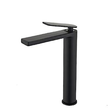 Imagem de Torneiras de Banheiro Torneira de Latão Preto/Branco Torneira de Lavatório Misturador de Pia de Banheiro Lavatórios Misturador de Lavatório Tapices,a preto alto