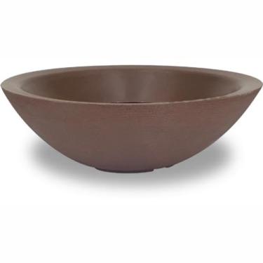 Imagem de Vaso Bacia Cuia Grande Polieitleno Decorativo Rosa do Deserto Cactos Suculentas N4 (Marrom)