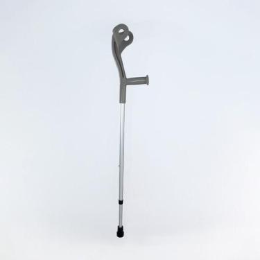 Imagem de Muleta canadense de alumínio com apoio fixo Cinza - Indaiá