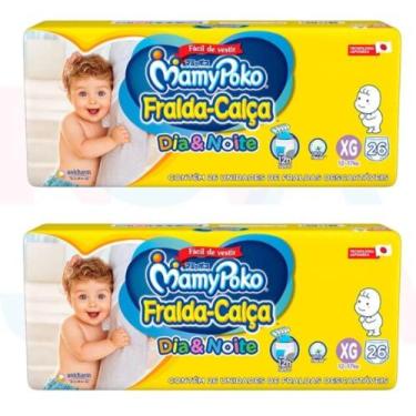 Imagem de Fralda Calça Mamypoko Dia e Noite Amarelo 2 pacotes XG  12-17kg 52unid