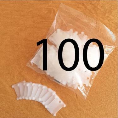 Imagem de 100 ou 50 plaquinhas de enrolar meadas - bordados da Nat, 100 unidades