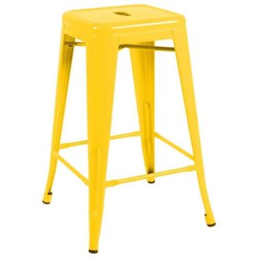 Imagem de Banqueta Tolix Atlas Alta em Aço Carbono - Tatu Bola Móveis, Amarelo