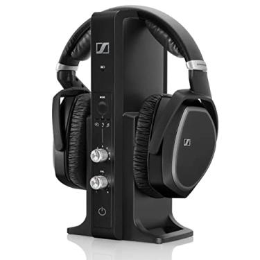 Imagem de Sennheiser RS 195 RF Sistemas de fone de ouvido sem fio para ouvir TV com predefinição de aumento auditivo selecionável, preto