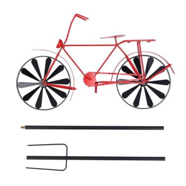 Imagem de Bicicleta Spinner de Vintage Metal Iron Iron Spinner Decoration for Outdoor Garden Red